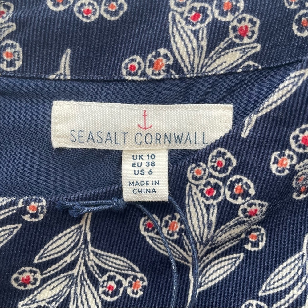 NWT Seasalt Cornwall High Key Needlecord Dress Size 6 Carved Bunch Magpie - Picture 7 of 11